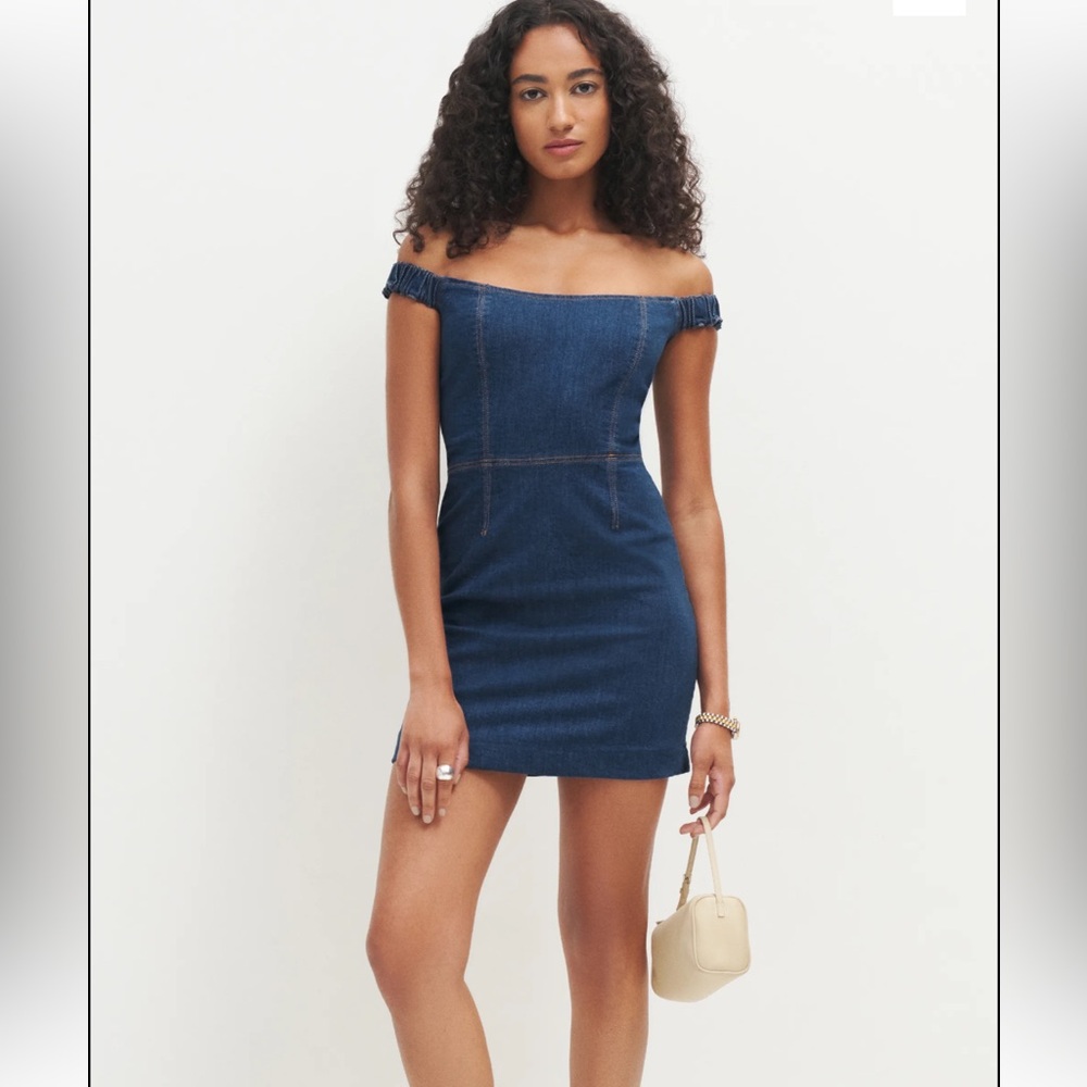 Reformation Filis Denim Mini Dress
